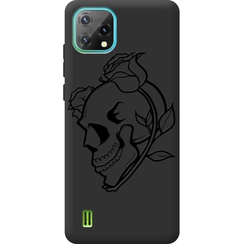 Чорний чохол BoxFace Blackview Oscal C60 Skull and Roses