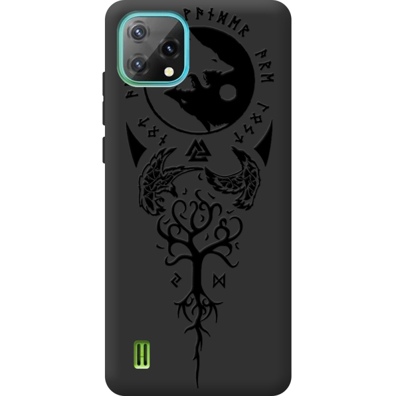 Чорний чохол BoxFace Blackview Oscal C60 Hugin and Munin