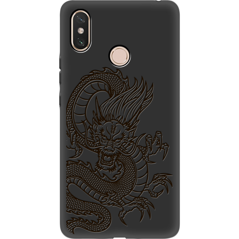 Черный чехол Uprint Xiaomi Mi Max 3 Chinese Dragon