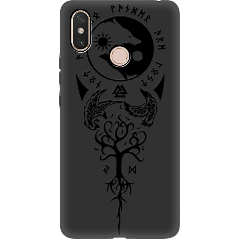Черный чехол Uprint Xiaomi Mi Max 3 Hugin and Munin