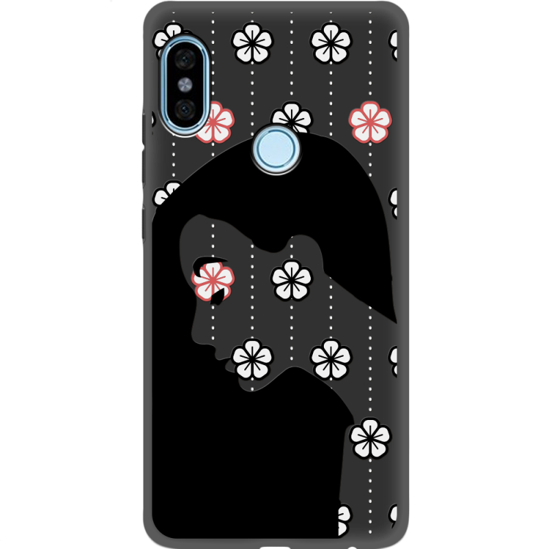 Черный чехол Uprint Xiaomi Redmi Note 5 / Note 5 Pro Flower Hair
