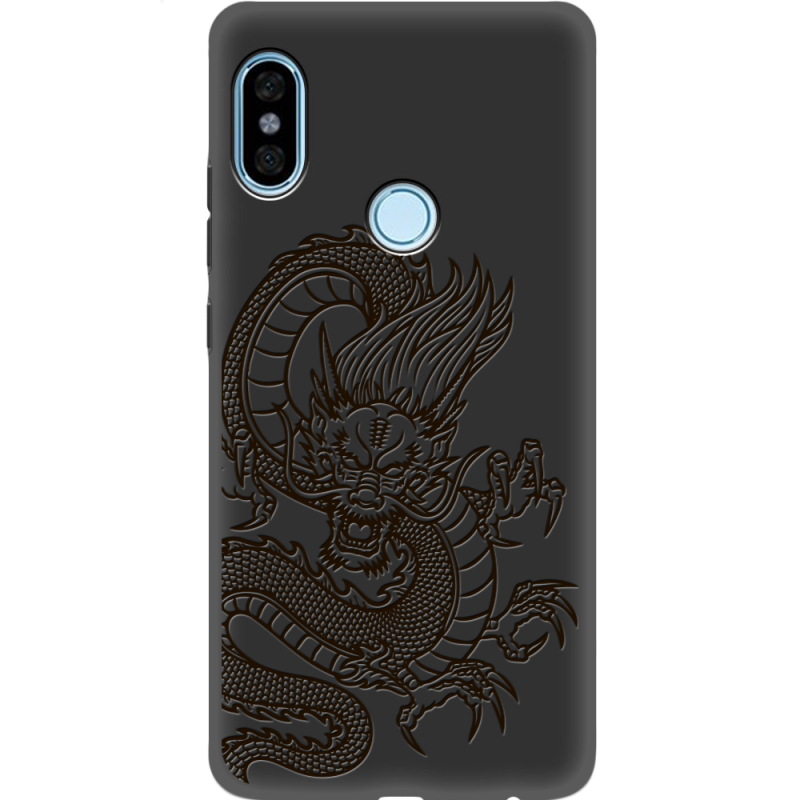 Черный чехол Uprint Xiaomi Redmi Note 5 / Note 5 Pro Chinese Dragon