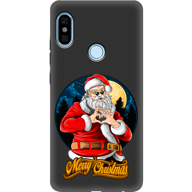 Черный чехол Uprint Xiaomi Redmi Note 5 / Note 5 Pro Cool Santa