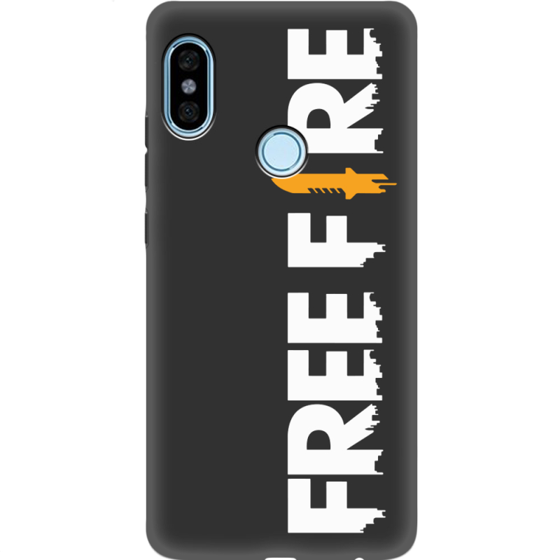 Черный чехол Uprint Xiaomi Redmi Note 5 / Note 5 Pro Free Fire White Logo