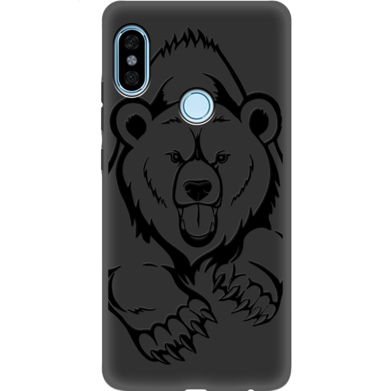 Черный чехол Uprint Xiaomi Redmi Note 5 / Note 5 Pro Grizzly Bear