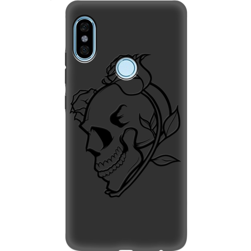 Черный чехол Uprint Xiaomi Redmi Note 5 / Note 5 Pro Skull and Roses