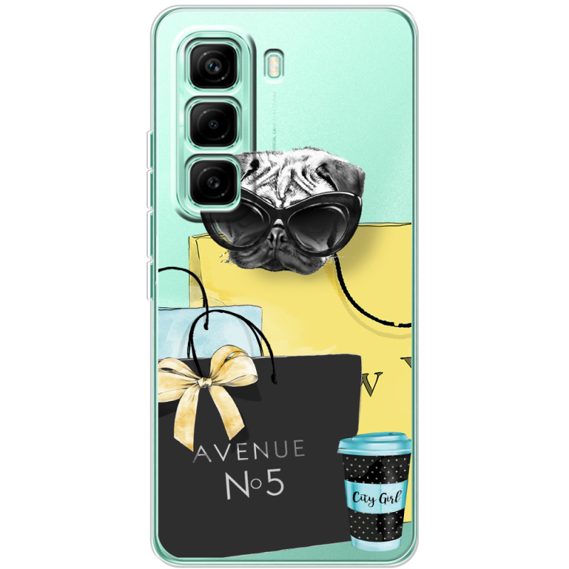 Прозорий чохол BoxFace Infinix Hot 60 Pro Fashion Pug