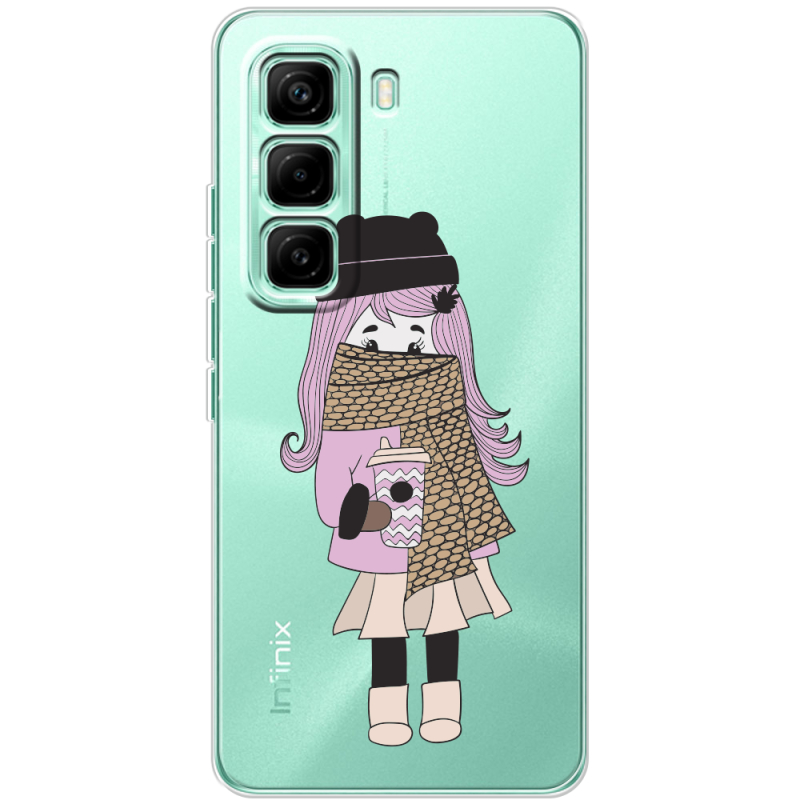 Прозорий чохол BoxFace Infinix Hot 60 Pro Winter Morning Girl