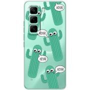 Прозорий чохол BoxFace Infinix Hot 60 Pro с 3D-глазками HIYA