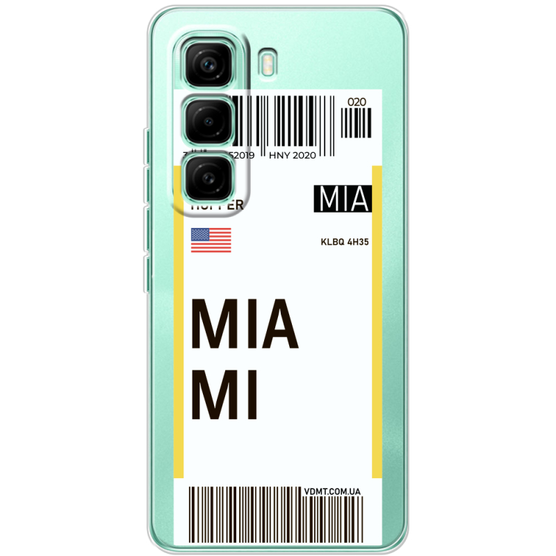 Прозорий чохол BoxFace Infinix Hot 60 Pro Ticket Miami