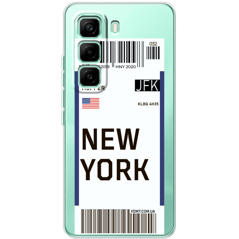 Прозорий чохол BoxFace Infinix Hot 60 Pro Ticket New York