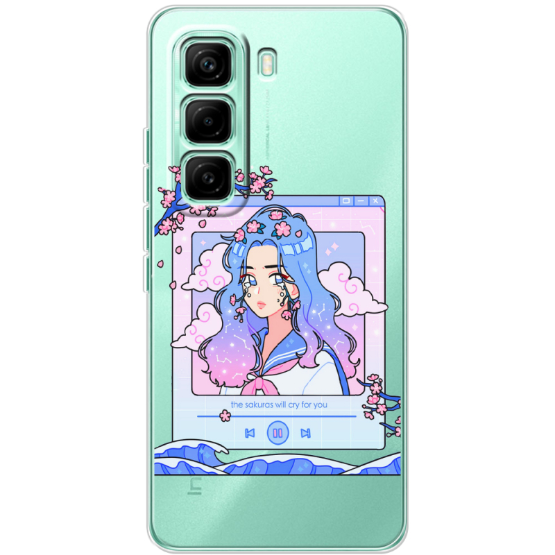 Прозорий чохол BoxFace Infinix Hot 60 Pro The Sakuras Will Cry For You