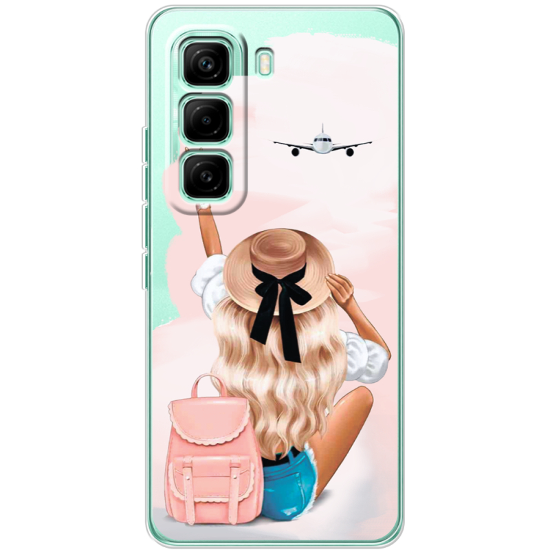 Прозорий чохол BoxFace Infinix Hot 60 Pro Travel Girl