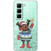 Прозорий чохол BoxFace Infinix Hot 60 Pro Christmas Deer with Snow