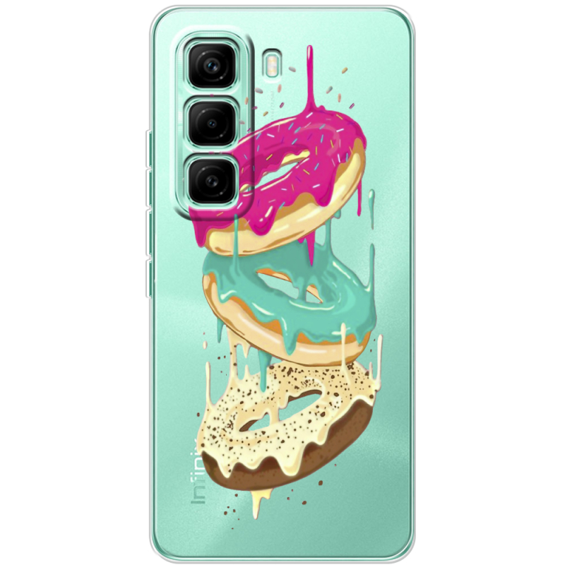 Прозорий чохол BoxFace Infinix Hot 60 Pro Donuts
