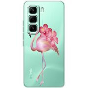 Прозорий чохол BoxFace Infinix Hot 60 Pro Floral Flamingo