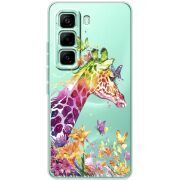 Прозорий чохол BoxFace Infinix Hot 60 Pro Colorful Giraffe