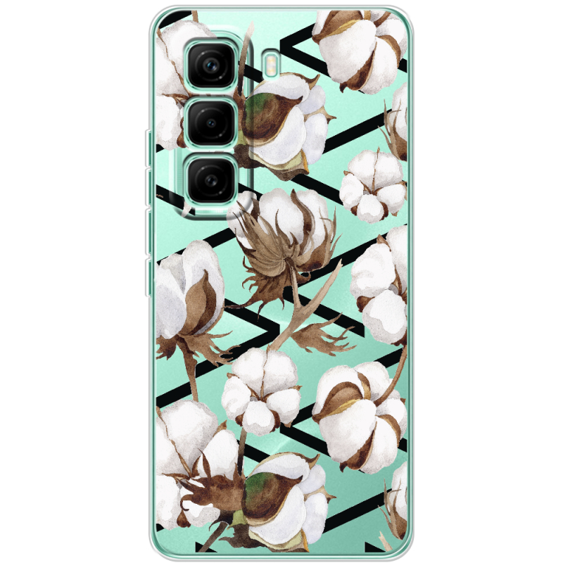 Прозорий чохол BoxFace Infinix Hot 60 Pro Cotton flowers