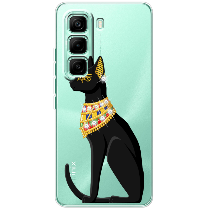 Чохол зі стразами Infinix Hot 60 Pro Egipet Cat