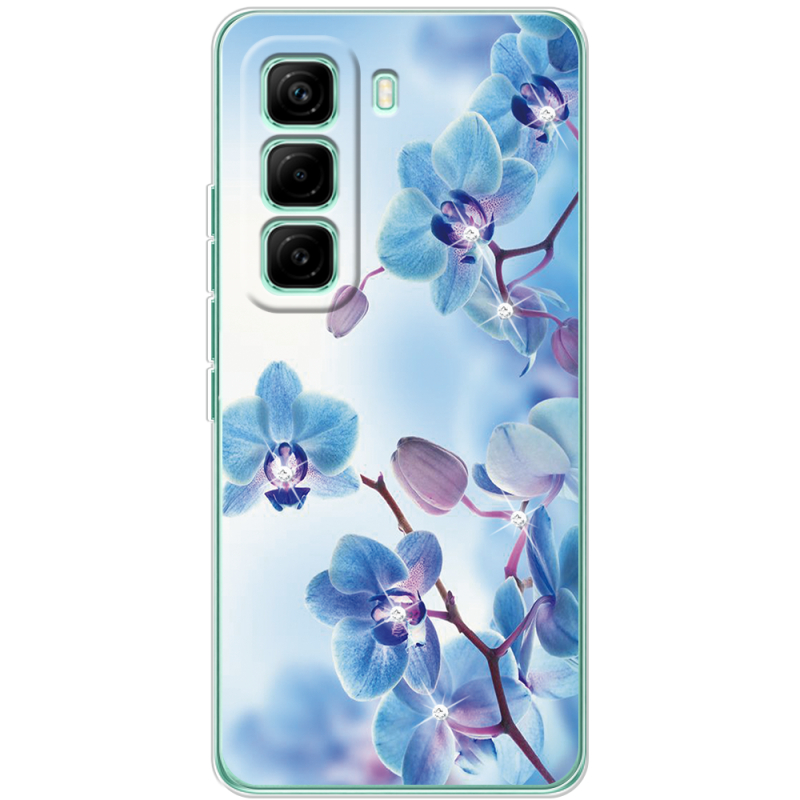 Чохол зі стразами Infinix Hot 60 Pro Orchids