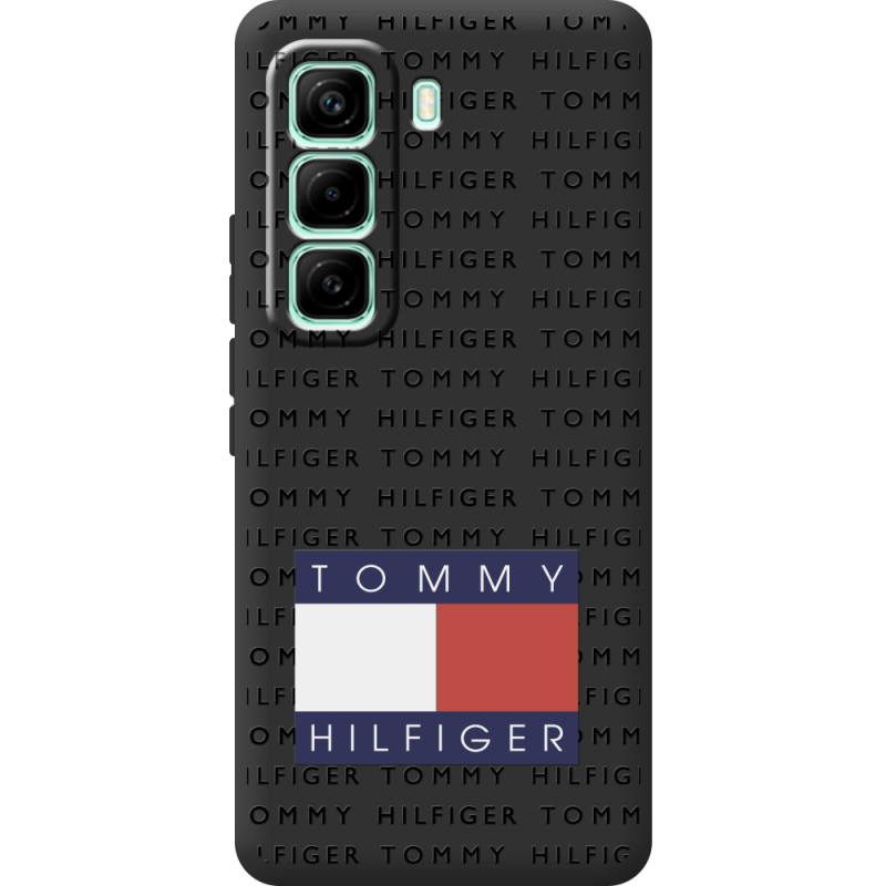 Чорний чохол BoxFace Infinix Hot 60 Pro Tommy Print