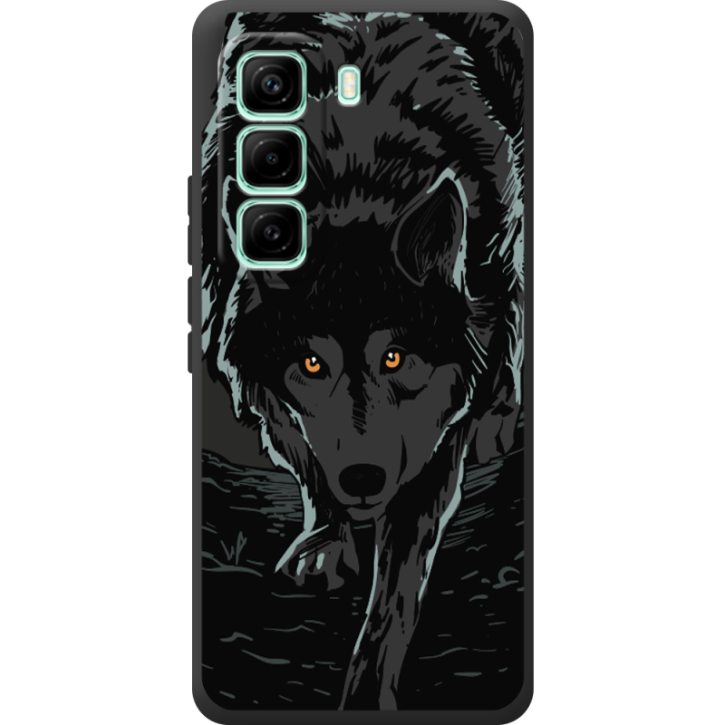 Чорний чохол BoxFace Infinix Hot 60 Pro Wolf