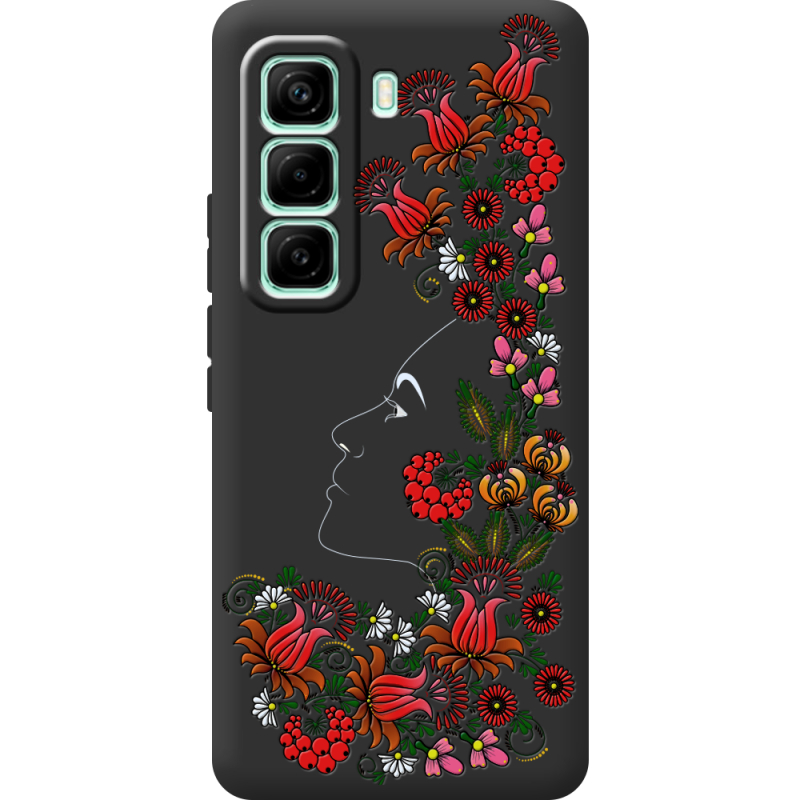 Чорний чохол BoxFace Infinix Hot 60 Pro 3D Ukrainian Muse