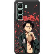 Чорний чохол BoxFace Infinix Hot 60 Pro Атака Титанов Леви