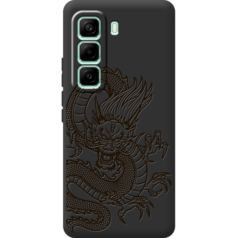 Чорний чохол BoxFace Infinix Hot 60 Pro Chinese Dragon