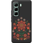 Чорний чохол BoxFace Infinix Hot 60 Pro Ukrainian Ornament