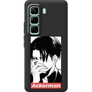 Чорний чохол BoxFace Infinix Hot 60 Pro Attack On Titan - Ackerman