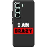 Чорний чохол BoxFace Infinix Hot 60 Pro I'm Crazy