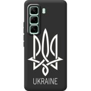 Чорний чохол BoxFace Infinix Hot 60 Pro Тризуб монограмма ukraine