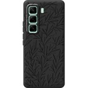 Чорний чохол BoxFace Infinix Hot 60 Pro Leaves