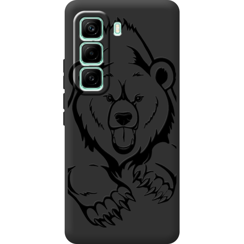 Чорний чохол BoxFace Infinix Hot 60 Pro Grizzly Bear