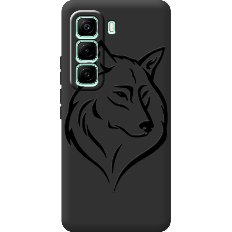 Чорний чохол BoxFace Infinix Hot 60 Pro Wolf
