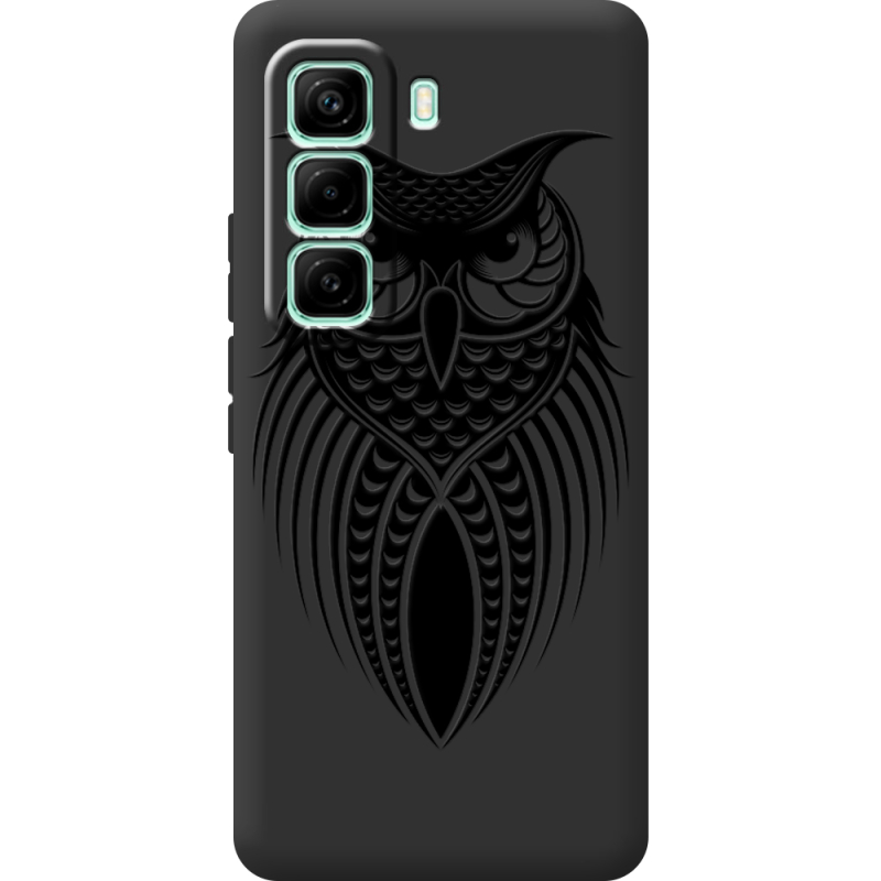 Чорний чохол BoxFace Infinix Hot 60 Pro Owl