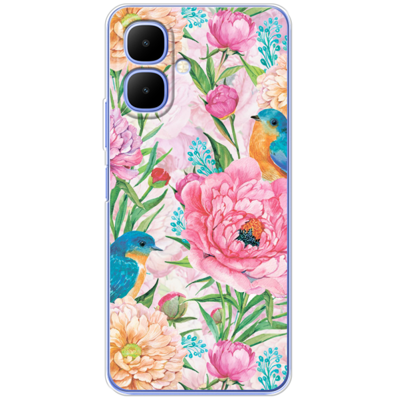 Чохол BoxFace Tecno Go 2 Birds in Flowers