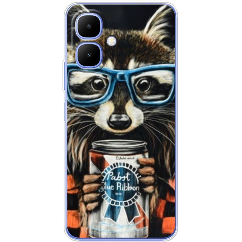 Чохол BoxFace Tecno Go 2 Енот с банкой