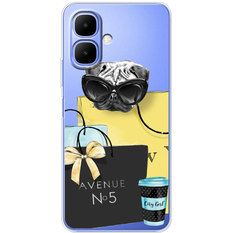 Прозорий чохол BoxFace Tecno Spark Go 2 Fashion Pug