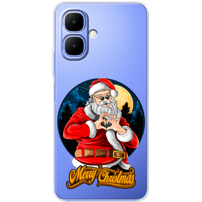 Прозорий чохол BoxFace Tecno Spark Go 2 Cool Santa