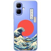 Прозорий чохол BoxFace Tecno Spark Go 2 Большая волна в Канагаве