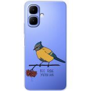 Прозорий чохол BoxFace Tecno Spark Go 2 Синиця і калина