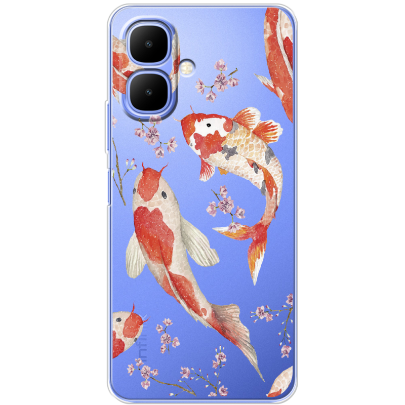 Прозорий чохол BoxFace Tecno Spark Go 2 Japanese Koi Fish