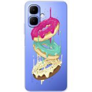 Прозорий чохол BoxFace Tecno Spark Go 2 Donuts