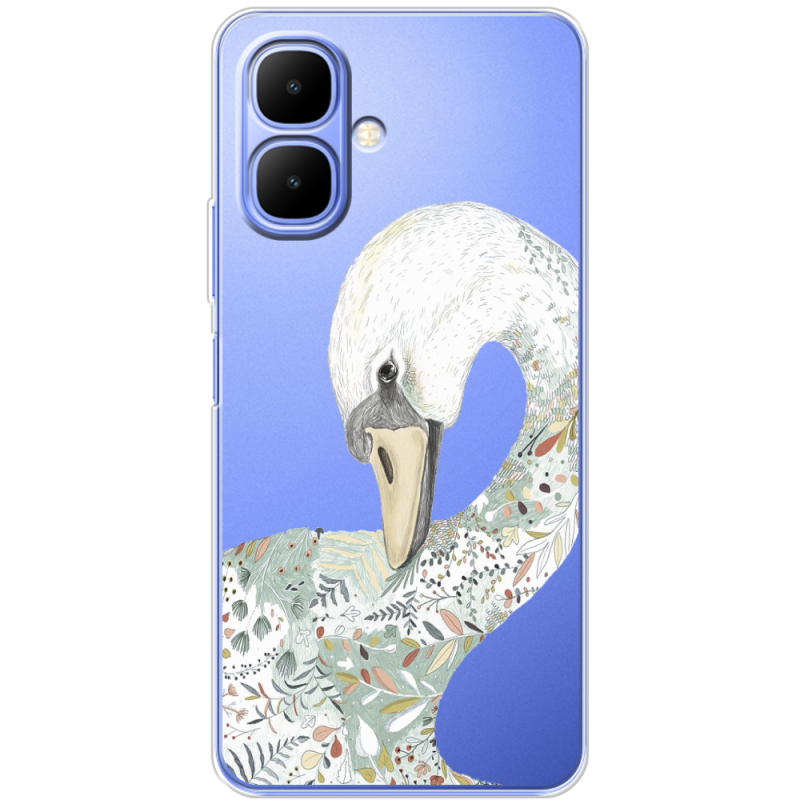 Прозорий чохол BoxFace Tecno Spark Go 2 Swan