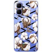 Прозорий чохол BoxFace Tecno Spark Go 2 Cotton flowers