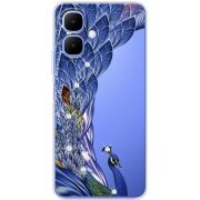 Чохол зі стразами Tecno Spark Go 2 Peafowl