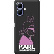 Чорний чохол BoxFace Tecno Spark Go 2 Pink Karl