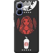 Чорний чохол BoxFace Tecno Spark Go 2 RedWhite Coffee